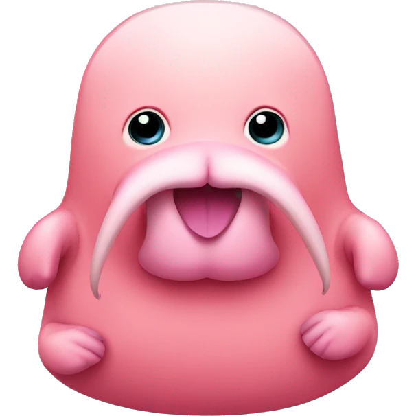 Pink walrus emoji