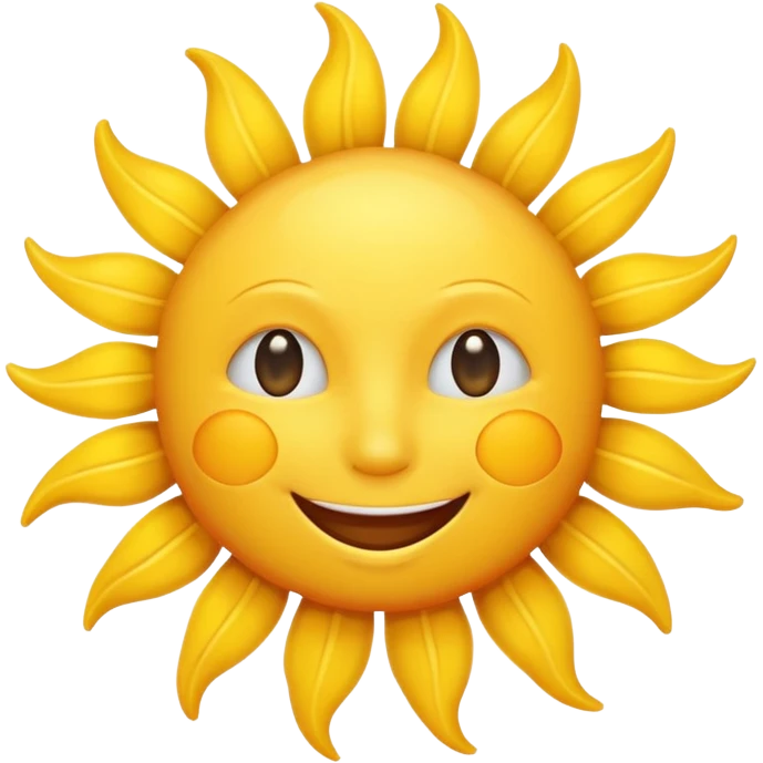 smiling sun emoji, simple and cheerful emoji