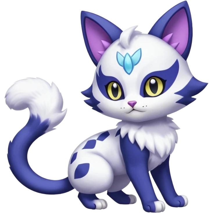 Gatomon-Liepard-Meowstic-Meicoomon-hybrid-fusion, full body emoji