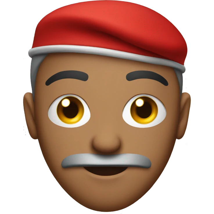 eye with red beret hat emoji