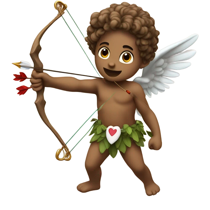Cupid firing his heart bow emoji