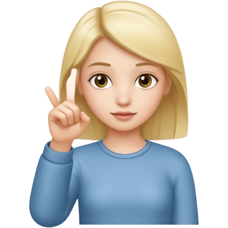 Emoji of a girl showing something is small with thumb and index finger close together emoji