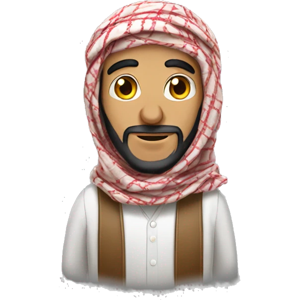 An Arab man wearing a shemagh emoji