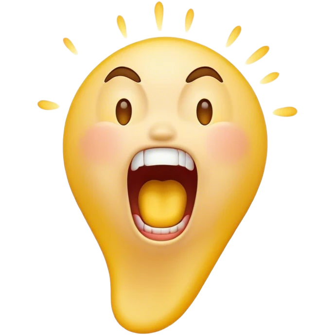 Yellow emoji screaming emoji