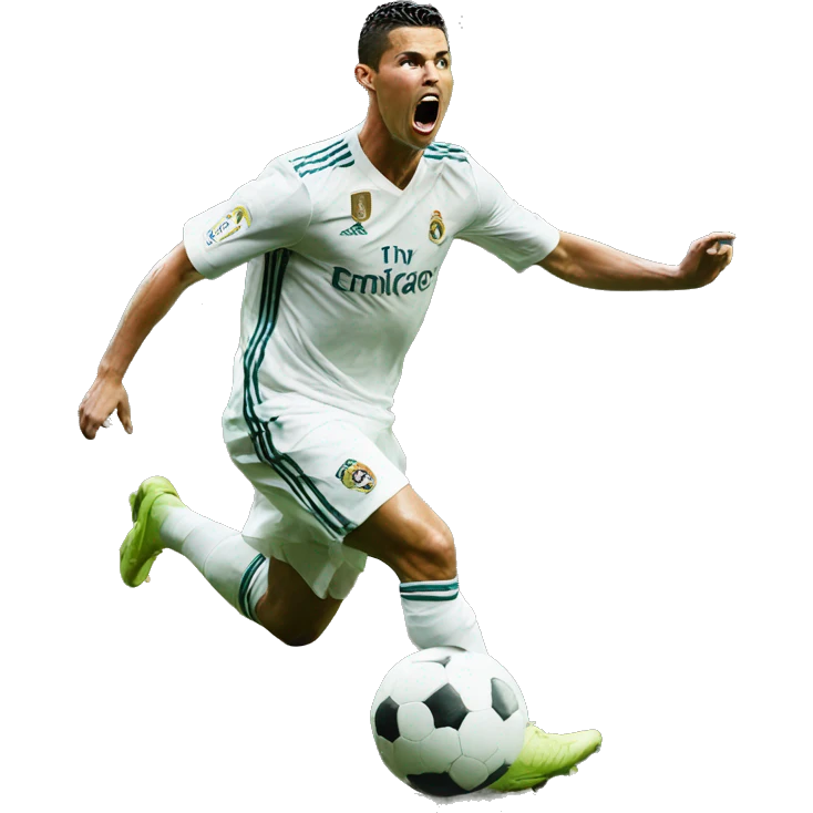 Ronaldo scoring on someone emoji