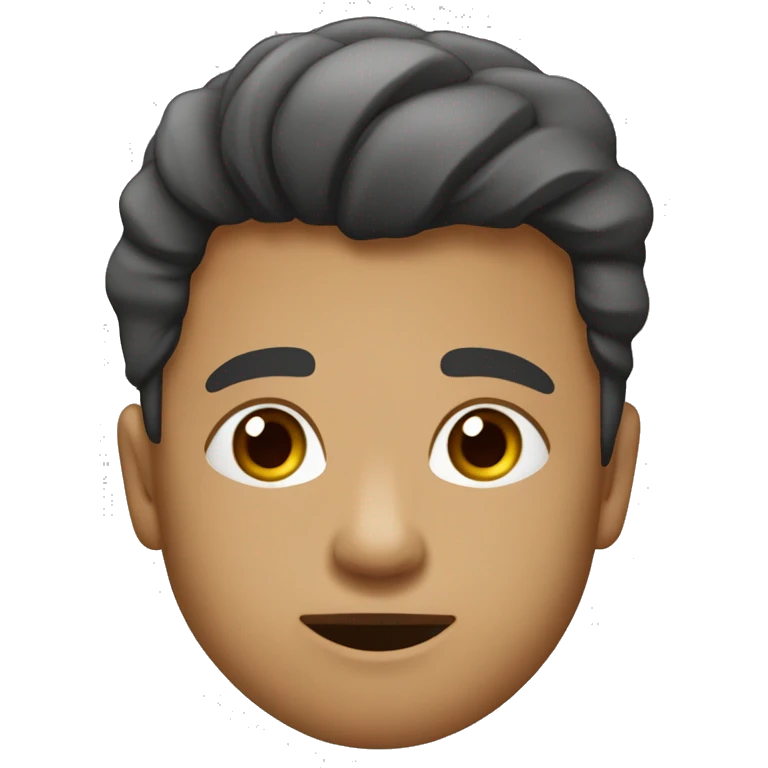 девочка с коричневыми волосами собранными в кочиску и каримы глазами emoji