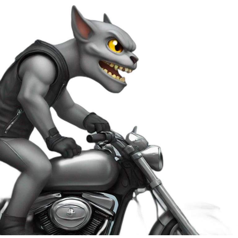 gargoyle biker with helmet emoji