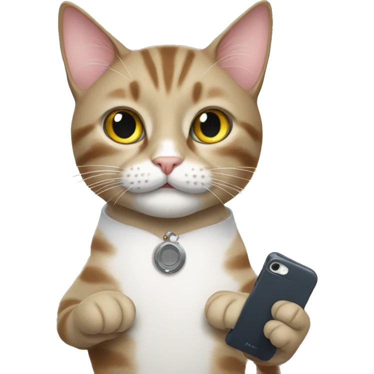 Cat with iPhone  emoji