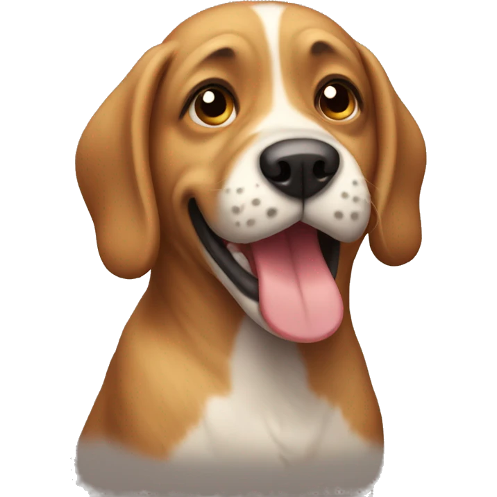 embarassed dog emoji