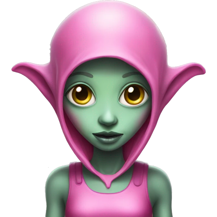 Pink girl alien  emoji