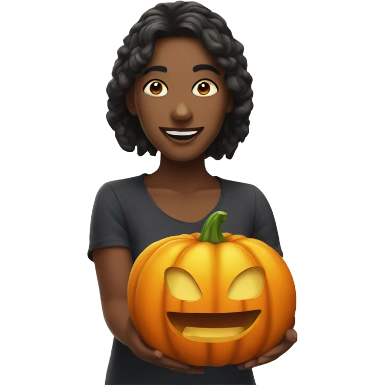 Beautiful pumpkin emoji