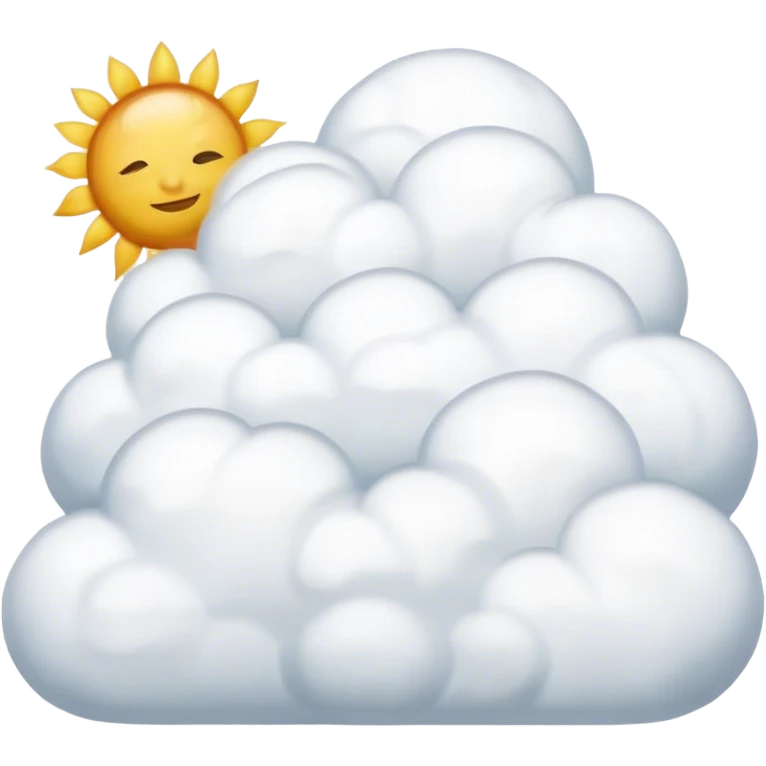 Sunny day with fluffy clouds emoji