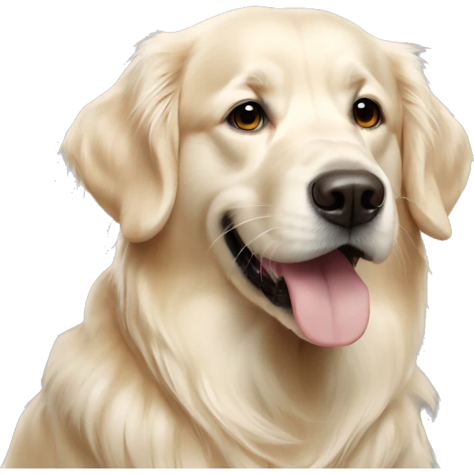 English cream golden retriever  emoji