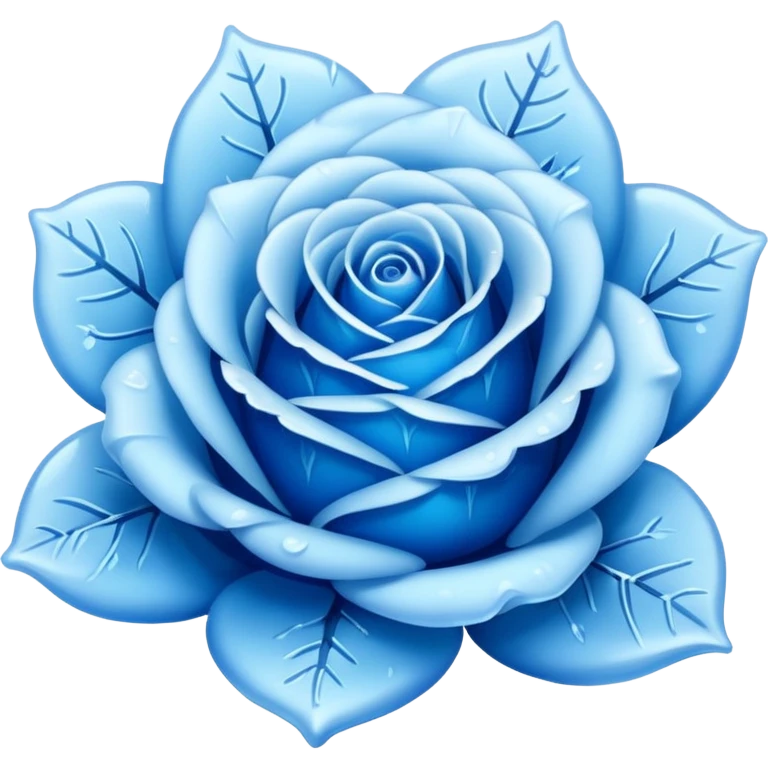 blue icy rose emoji