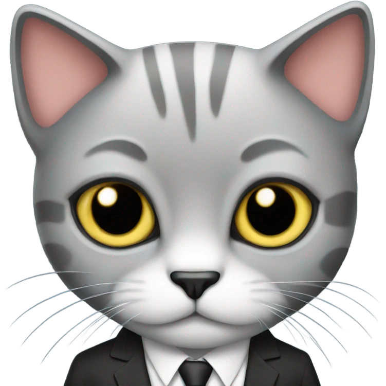 Cat with a suit  emoji
