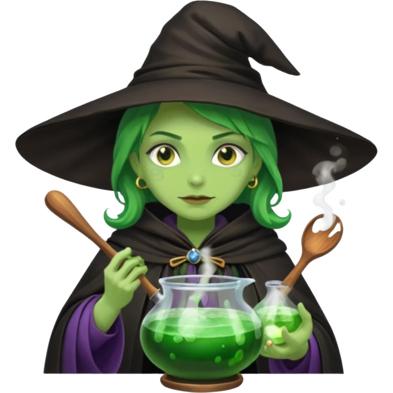 green witch cooking potion emoji
