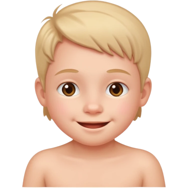 Cute Child without shirt, not underwear emoji