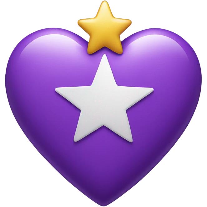 Purple heart with star emoji