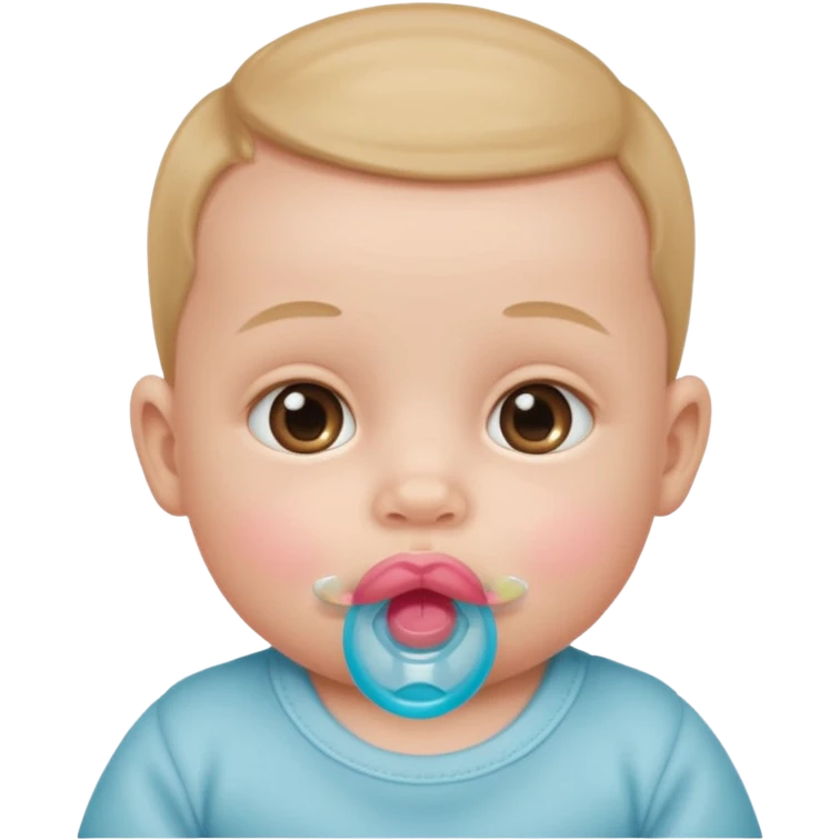 baby with pacifier in mouth emoji