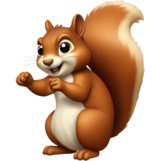 a squirrel waving its hand emoji