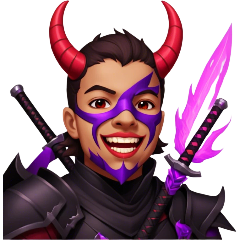 Demon-Horned Warrior emoji