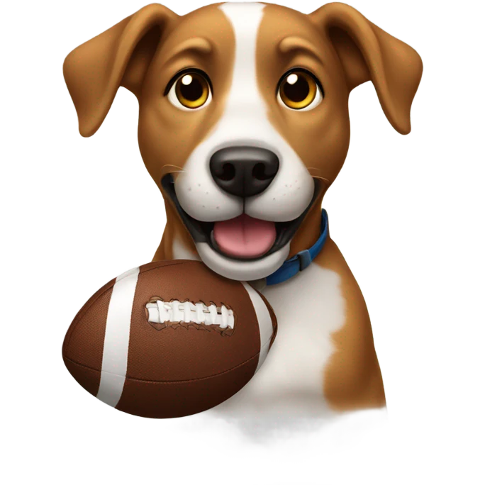 Dog playing football  emoji