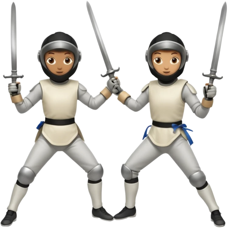Two people who are fencing emoji