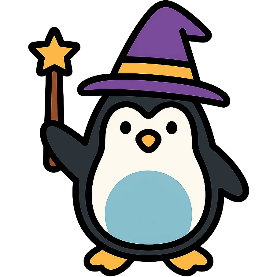 Penguin Wizard emoji