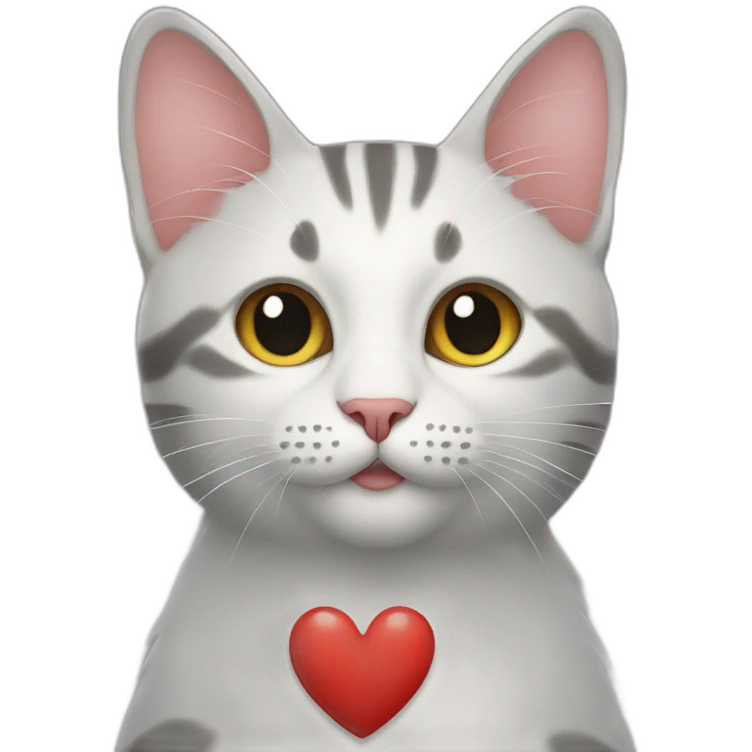 Cat with heart emoji
