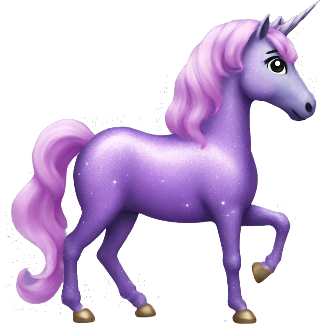 Purple sparkle unicorn  emoji
