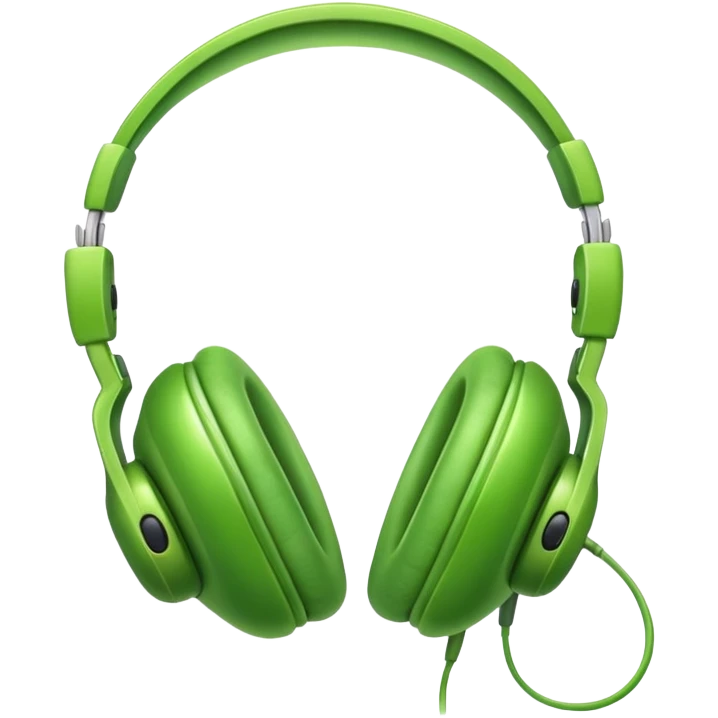 simple pea with headphones emoji