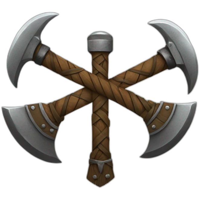 Crossed axes viking  emoji