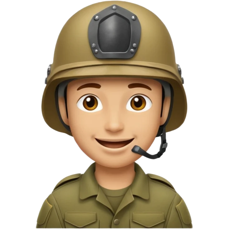 Happy face soldier  emoji