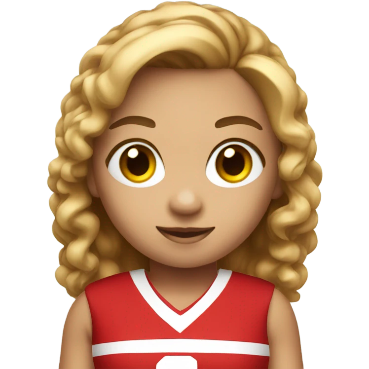 Cheerleader red uniform  emoji