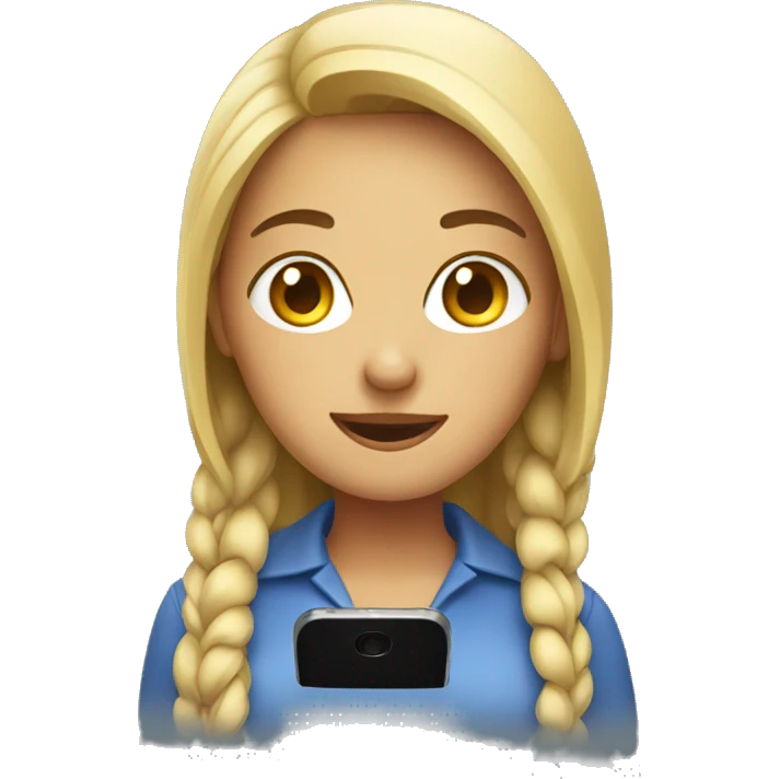 an woman with a smartphone emoji