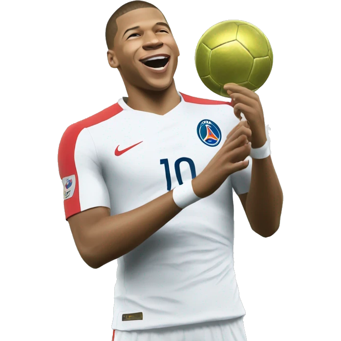 Mbappe qui fait sa celebration emoji