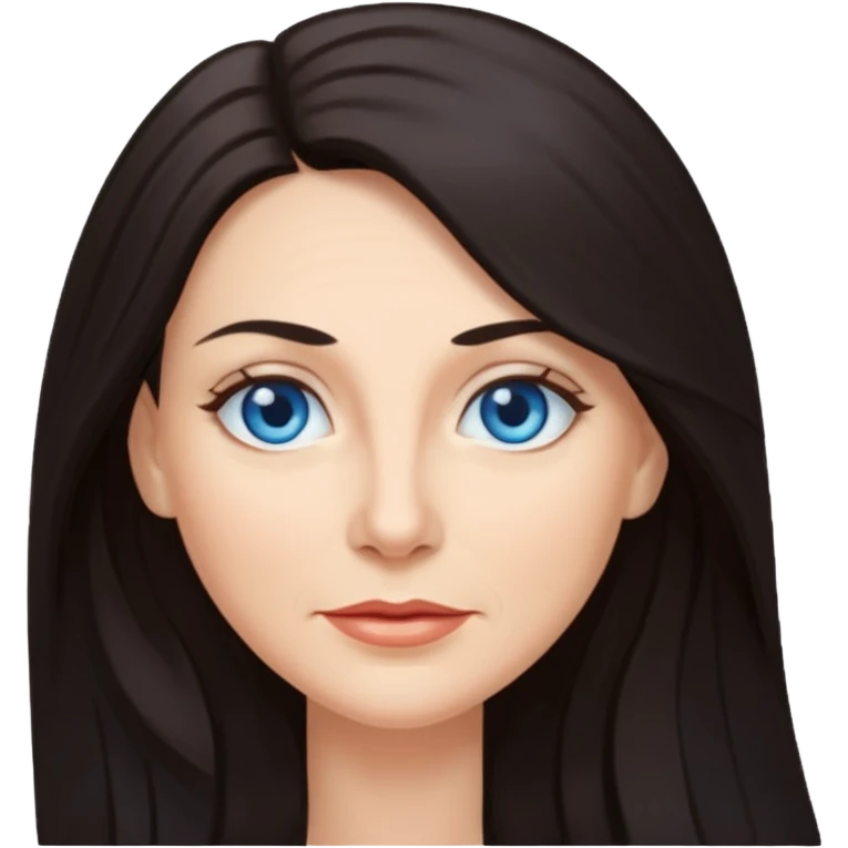 Mature woman with long dark hair emoji