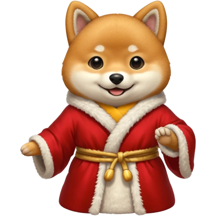 shiba inu wearing a red robe emoji