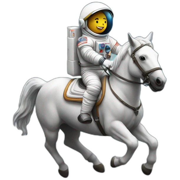 Astronaut riding a horse emoji
