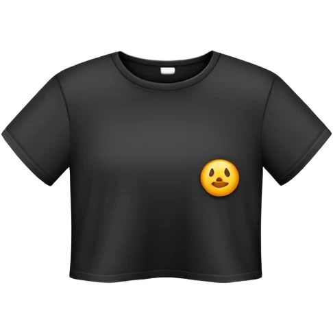 super realistic black crop t shirt emoji