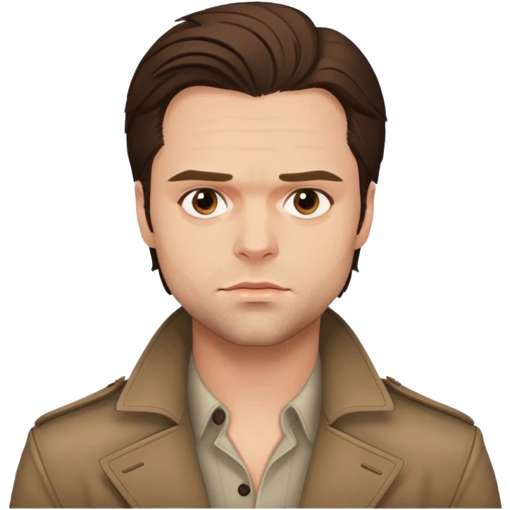 face of Sebastian Stan, neutral expression emoji