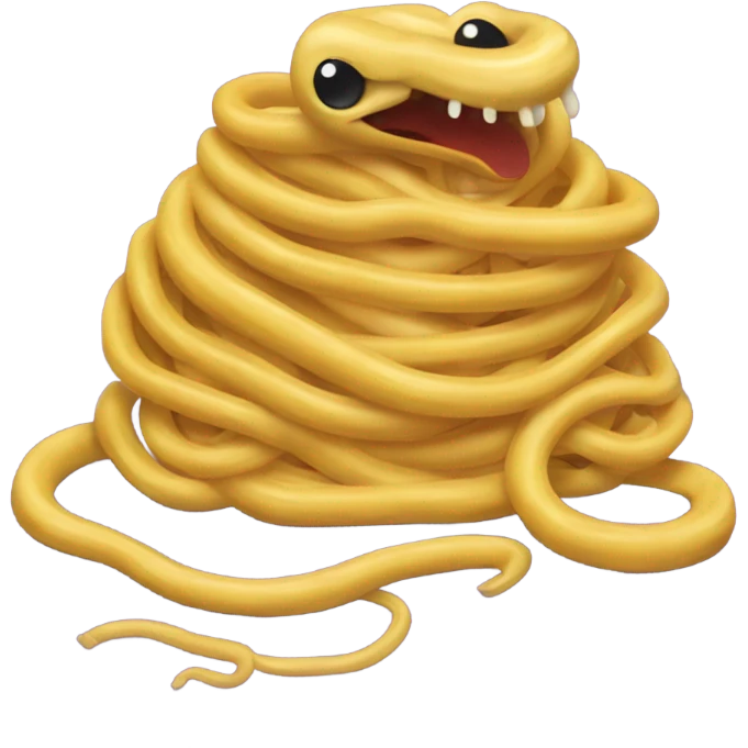 snake eating spaghetti  emoji