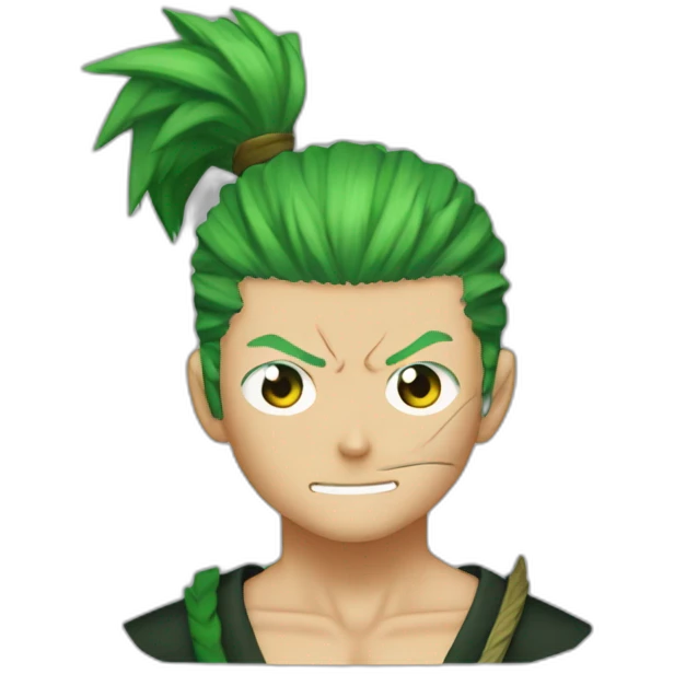 zoro Roronoa Green Hair with scar eye emoji