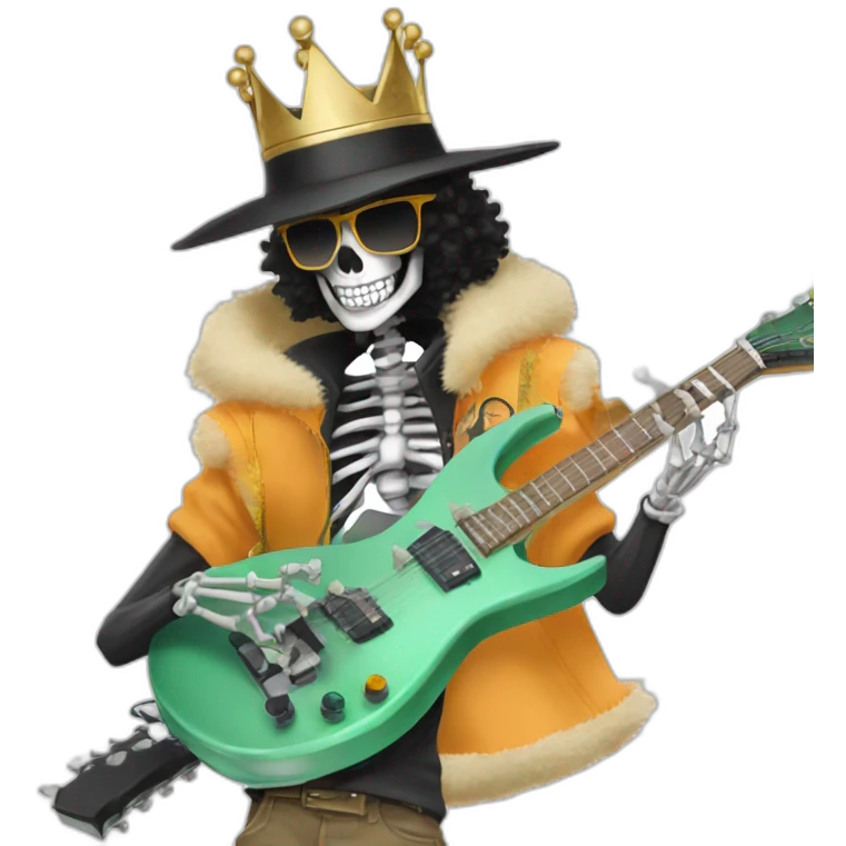 "cool dude with guitar" emoji