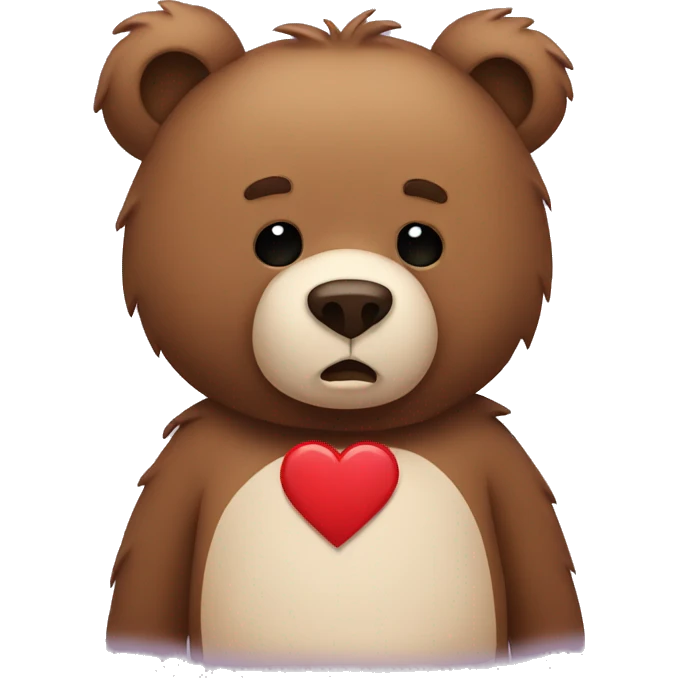 bear with a broken heart emoji