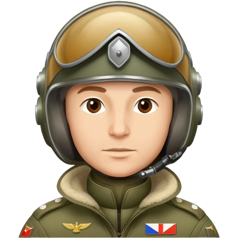 Российский военные летчик в летном шлеме  emoji