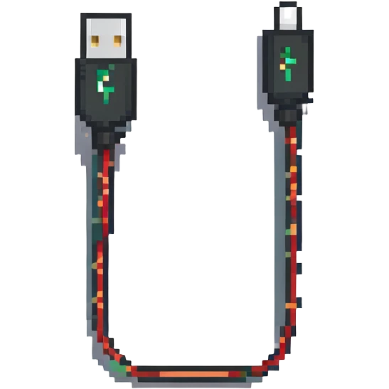 Charging cable frayed and sparking emoji