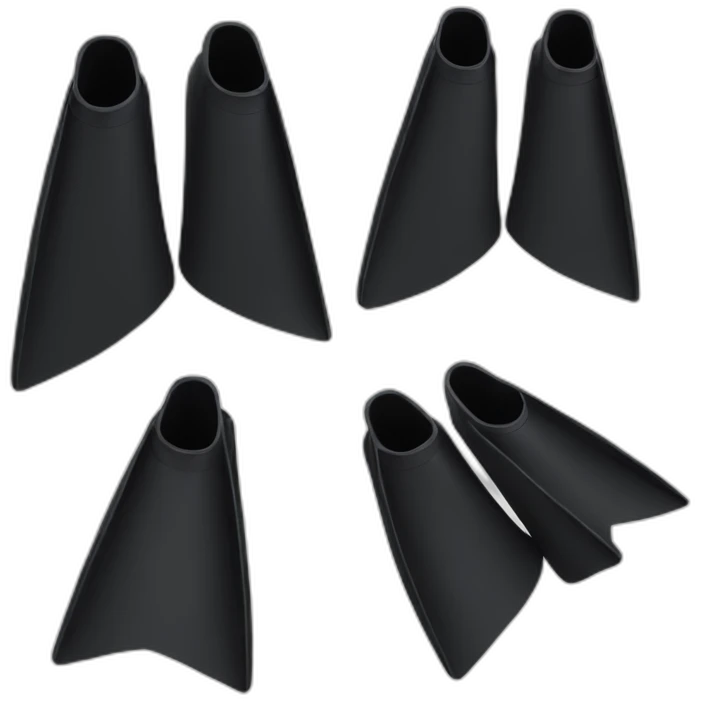 2 black swimming fins emoji