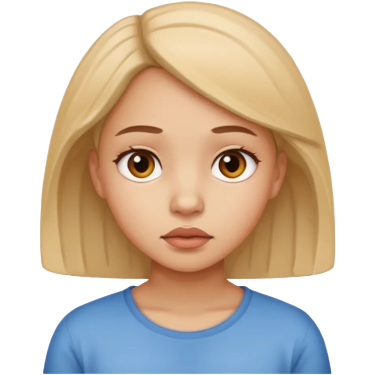 Girl, Questioning face emoji