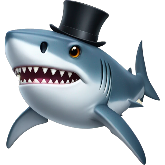shark wth tophat emoji